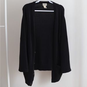 L.L Bean Black Knit Cardigan